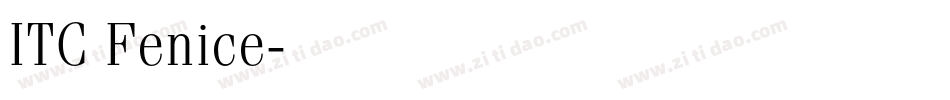 ITC Fenice字体转换